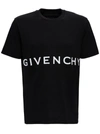 GIVENCHY COTTON T-SHIRT WITH WHITE LOGO