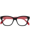 Alexander Mcqueen Light Skull Square Frame Sunglasses In Black/grey