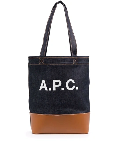 A.p.c. Axelle Tote Bag In Brown