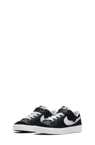 Nike Kids' Blazer Low '77 Low Top Sneaker In Black/ White/ Black/ White