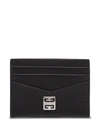 GIVENCHY BLACK LEATHER CARD HOLDER WITH LOGO