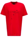GIVENCHY RED JERSEY T-SHIRT WITH LOGO