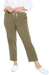 Nydj Belted Relaxed Ankle Pants In Moss