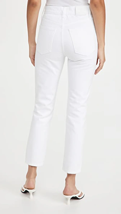 Anine Bing Sonya Straight Leg Jeans In Off White