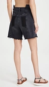 AGOLDE PIECED ANGLED SHORTS,AGOLE30536