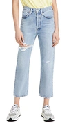 AGOLDE 90'S CROP MID RISE LOOSE STRAIGHT JEANS ECHO 28,AGOLE30527
