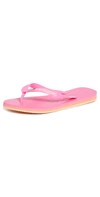 Havaianas Brazil Layer Flip Flops In Pink Flux