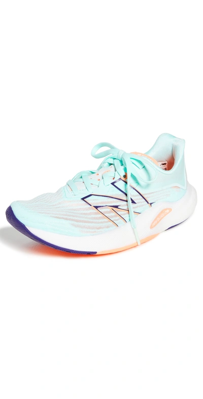 New Balance Fuelcell Rebel V2 Running Shoe In White Mint