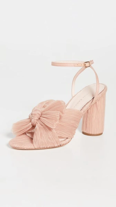 LOEFFLER RANDALL CAMELLIA PLEATED BOW HEEL WITH ANKLE STRAP BEAUTY,LOEFF41799