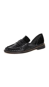 FREDA SALVADOR TASH D'ORSAY LOAFERS BLACK,FSALV30201