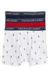 Polo Ralph Lauren 3-pack Cotton Boxer Briefs In White/crui