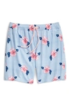 Vineyard Vines Chappy Stripe Swim Trunks In Jake Blue Print