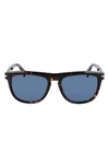 Lanvin 55mm Rectangle Sunglasses In Dark Havana