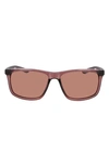 Nike Chaser Ascent 59mm Rectangular Sunglasses In Copper / Mauve