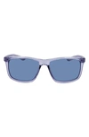 Nike Chaser Ascent 59mm Rectangular Sunglasses In Blue,purple
