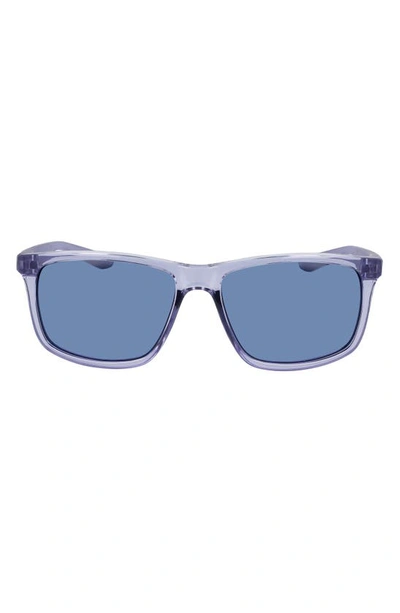 Nike Chaser Ascent 59mm Rectangular Sunglasses In Blue,purple