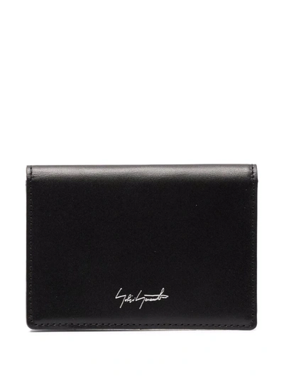 Discord Yohji Yamamoto Logo-print Bi-fold Leather Wallet In Black