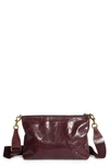 Isabel Marant New Nessah Leather Crossbody Bag In Burgundy