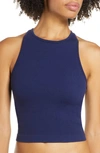 Free People Hayley Racerback Brami Crop Top In Cobalt