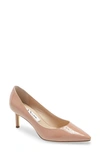 Nina 60 Pointy Toe Pump In Rose Nude Faux Leather