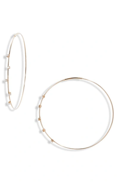 Lana Jewelry Diamond Hoop Earrings In Yellow Gold/ Diamond