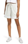Nike Dri-fit Swoosh Fly Basketball Shorts In Light Bone/ Metallic Silver