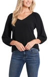 Cece Bow Knit Top In Deep Marine