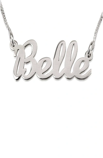 Melanie Marie Personalized Nameplate Necklace In Sterling Silver