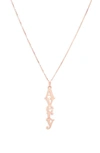 Melanie Marie Personalized Nameplate Pendant Necklace In Rose Gold Plated