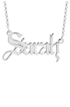 Melanie Marie Personalized Nameplate Necklace In Sterling Silver
