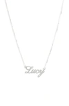 Melanie Marie Personalized Nameplate Necklace In Sterling Silver