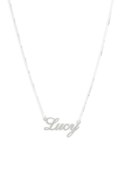 Melanie Marie Personalized Nameplate Necklace In Sterling Silver