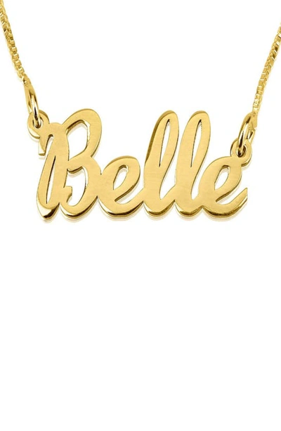 Melanie Marie Personalized Nameplate Necklace In Gold Plated