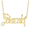 Melanie Marie Personalized Nameplate Necklace In Gold Plated