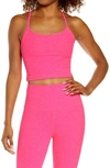 Beyond Yoga Space Dye Crop Tank In Electric Pink Heather