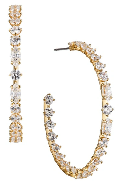 Nadri Prima Large Hoop Earrings In Gold