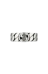 Gucci Interlocking-g Sterling Silver Ring In Silverdnu