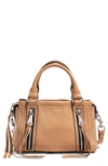 Aimee Kestenberg Zip Me Up Mini Leather Crossbody Satchel In Vachetta