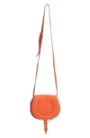 Chloé Marcie Logo-embossed Crossbody Bag In Radiant Orange