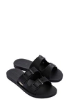 Melissa Sun Malibu Slide Sandal In Black/ Black