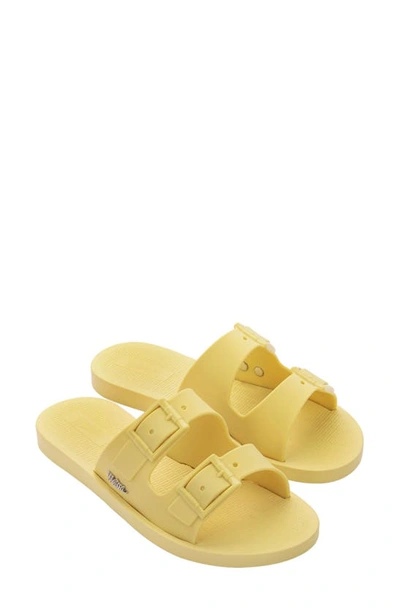 Melissa Sun Malibu Slide Sandal In Yellow