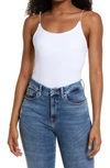 Free People Basique Strappy Sleeveless Bodysuit In White
