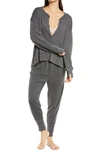 Free People Cozy Cool Girl Lounge Set In Washed Black