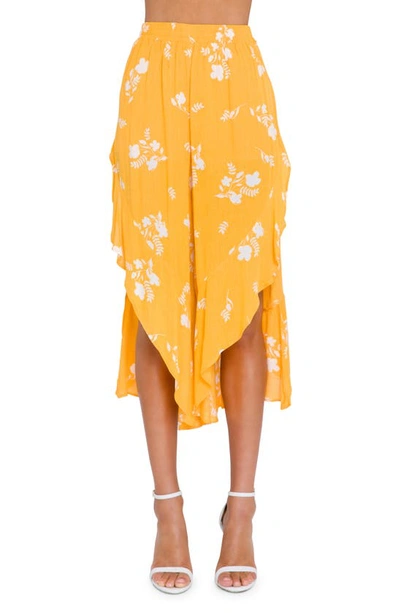 Free The Roses Joyce Tie Waist Culottes In Blanc Fleur