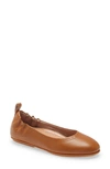 Fitflop Allegro Ballet Flat In Tan Leather