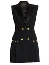 Versace Women's Envers Pleated Blazer Dress In Black