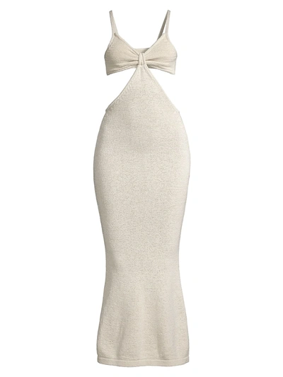 Cult Gaia Women's Serita Knit Cutout Sheath Dress In Off White