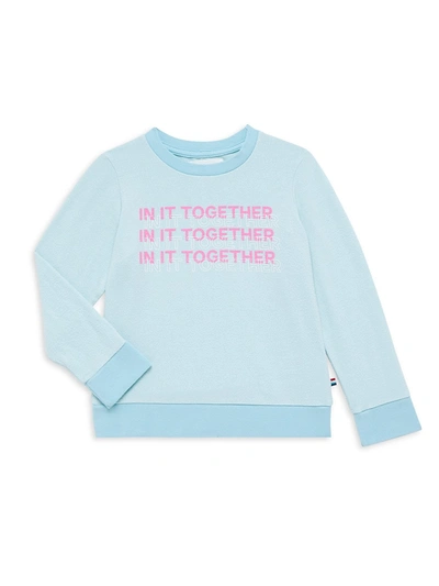 Sol Angeles Kids' Little Girl's & Girl's In It Together Sweatshirt In Aqua