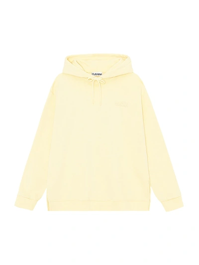 Ganni Software Isoli Hooded Sweatshirt In Anise Flower