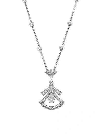 Bvlgari Women's Divas' Dream 18k White Gold & Diamond Pendant Necklace